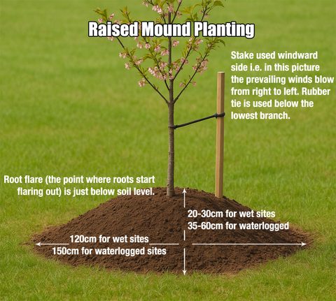 Planting On A Raised Mound.